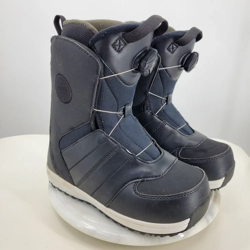 Salomon Launch Boa Jr Black Snowboard Boots Kids US 5.5 412148 Winter Outdoor